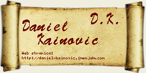 Daniel Kainović vizit kartica